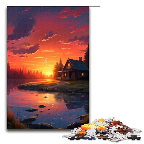 Puzzles für Erwachsene 1000 EIN kleines Zimmer bei Sonnenuntergang Puzzles für Erwachsene Holzpuzzle Familienspaß 50x75cm Puzzles für Erwachsene 1000 EIN kleines Zimmer bei Sonnenuntergang Puzzles für Erwachsene Holzpuzzle Familienspaß 50x75cm von WGLINGX