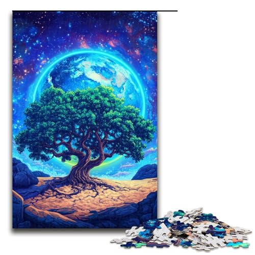 Puzzles für Erwachsene 1000 MTBaum des Lebens Puzzle Holzpuzzle Spielzeug Wanddekoration (Größe 50x75cm) von WGLINGX