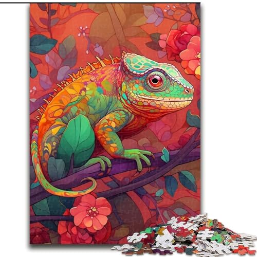 Puzzles für Erwachsene mit 1000 Teilen, Chamäleon-Puzzle, ideales Weihnachts- oder Geburtstagsgeschenk, Partyspiel-Spielzeug (Größe 26x38cm) von WGLINGX