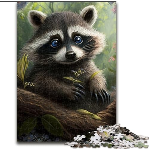 Puzzles für Erwachsene mit 1000 Teilen, Waschbär-Puzzle, 1000 Teile, Spaß für die ganze Familie, Basteln, perfekt für Geburtstage, Feiertage (Größe 26x38cm) von WGLINGX