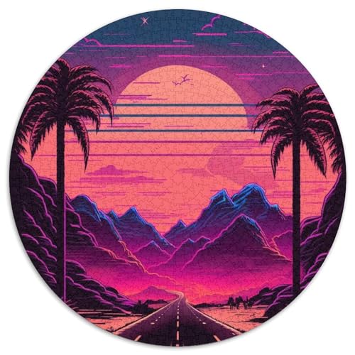 Puzzles für Erwachsene mit Neonlandschaft, anspruchsvolle Puzzles, anspruchsvolles DIY-Denkspiel, interaktives Familienspiel (67,5x67,5cm) von WGLINGX