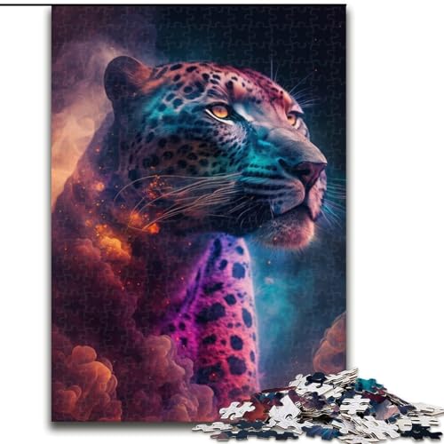 Puzzles mit 1000 Teilen für Erwachsene, Leopardennebel-Puzzles für Erwachsene, geeignet für Geburtstage, Halloween, Thanksgiving, Ostern (Größe 26x38cm) von WGLINGX
