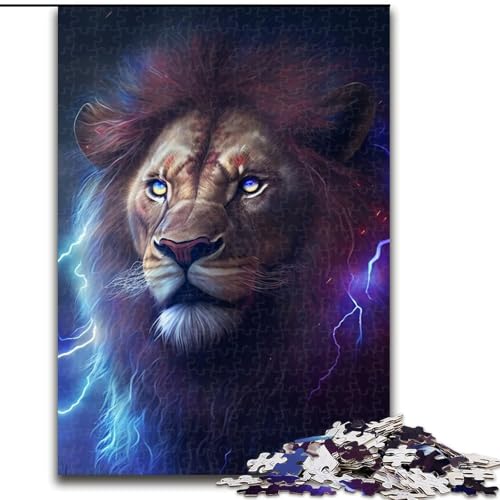 Puzzles mit 1000 Teilen für Erwachsene, Weltraumlöwe-Puzzles für Erwachsene, geeignet für Geburtstage, Halloween, Thanksgiving, Ostern (Größe 26x38cm) von WGLINGX
