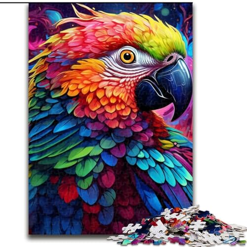 Puzzles mit 1000 Teilen für Erwachsene, farbenfrohe Papageien-Puzzles für Erwachsene für Geburtstage, Feiertage und besondere Anlässe (Größe 26x38cm) von WGLINGX