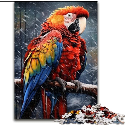 Puzzles mit 1000 Teilen für Erwachsene, farbenfrohe Papageien-Puzzles für Erwachsene für Geburtstage, Feiertage und besondere Anlässe (Größe 50x75cm) von WGLINGX