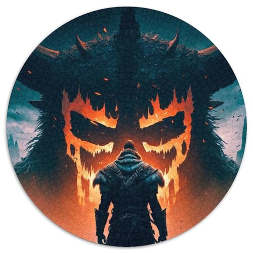 Riesiges Monster-Puzzle mit 1000 Teilen, rundes Puzzle mit 1000 Teilen für Erwachsene, kompliziertes Design für Teenager, DIY-Dekor und gehirnfördernder Spaß (67,5x67,5cm) von WGLINGX
