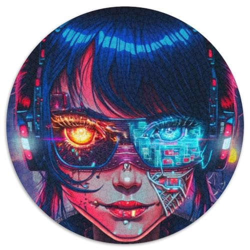 Roboter-Mädchen-Puzzle, 1000 Teile, Puzzle für Erwachsene, Weihnachten, Halloween, Ostern, Neujahr (67,5x67,5cm) von WGLINGX