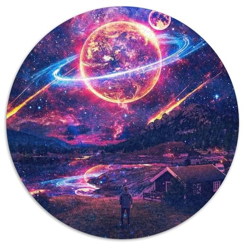 Rundes Papierpuzzle mit Galaxie-Planeten und 1000 Teilen für Erwachsene,perfekt für Teenager,zum Zusammenhalt in der Familie,als Denksportaufgabe und als Geschenk zur Heimdekoration 67,5 x 67,5 cm Rundes Papierpuzzle mit Galaxie-Planeten und 1000 Teilen für Erwachsene,perfekt für Teenager,zum Zusammenhalt in der Familie,als Denksportaufgabe und als Geschenk zur Heimdekoration 67,5 x 67,5 cm von WGLINGX