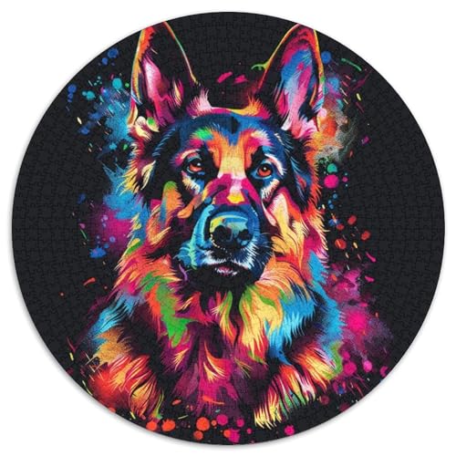Rundes Puzzle aus Pappe mit 1000 Teilen zum Thema Deutscher Schäferhund. Anspruchsvolles Denkspiel für Teenager, unterhaltsames interaktives Spiel für die ganze Familie 67,5 x 67,5 cm Rundes Puzzle aus Pappe mit 1000 Teilen zum Thema Deutscher Schäferhund. Anspruchsvolles Denkspiel für Teenager, unterhaltsames interaktives Spiel für die ganze Familie 67,5 x 67,5 cm von WGLINGX