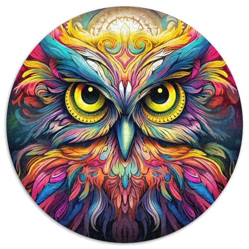 Rundes Puzzle aus Pappe mit rosa Eulenmotiv, 1000 Teile, für Erwachsene, anspruchsvolles Denkspiel für Teenager, unterhaltsames interaktives Spiel für die ganze Familie 67,5 x 67,5 cm Rundes Puzzle aus Pappe mit rosa Eulenmotiv, 1000 Teile, für Erwachsene, anspruchsvolles Denkspiel für Teenager, unterhaltsames interaktives Spiel für die ganze Familie 67,5 x 67,5 cm von WGLINGX
