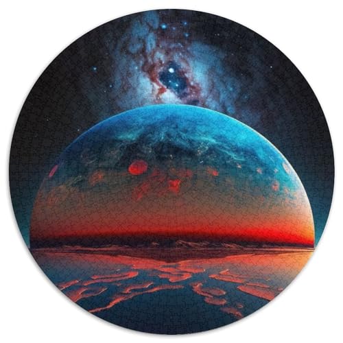 Rundes Puzzle mit 1000 Teilen für Erwachsene, Exoplanet Kepler, Papppuzzle für Jugendliche ab 14 Jahren, Heimdekoration (67,5x67,5cm) von WGLINGX