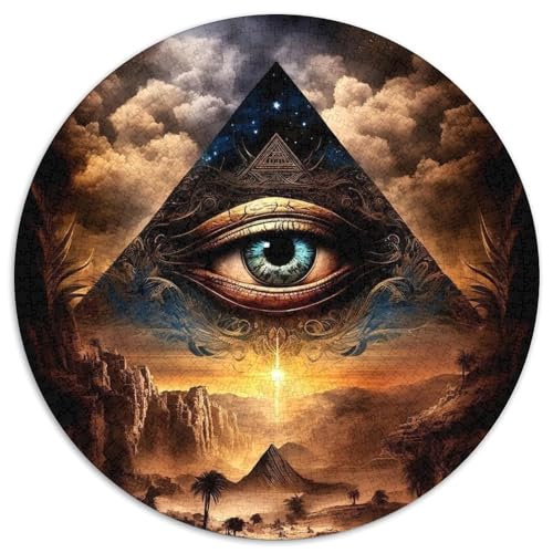 Rundes Puzzle mit außerirdischer Landschaft aus Karton, 1000 Teile, interaktives Familienspiel, Denksportaufgabe, Lernspielzeug 67,5 x 67,5 cm von WGLINGX
