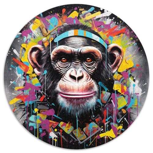 Schimpansen-Graffiti-Puzzle aus Karton mit 1000 Teilen, Puzzle für Erwachsene, anspruchsvolles Denkspiel für Teenager, Spaß für die ganze Familie, DIY-Geschenk zur Heimdekoration 67,5 x 67,5 cm Schimpansen-Graffiti-Puzzle aus Karton mit 1000 Teilen, Puzzle für Erwachsene, anspruchsvolles Denkspiel für Teenager, Spaß für die ganze Familie, DIY-Geschenk zur Heimdekoration 67,5 x 67,5 cm von WGLINGX