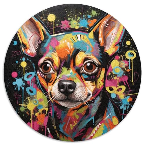 Schimpansen-Graffiti-Puzzle aus Pappe, rund, 1000 Teile, Puzzle für Erwachsene, anspruchsvolles Denkspiel für Teenager, unterhaltsames interaktives Spiel für die ganze Familie 67,5 x 67,5 cm Schimpansen-Graffiti-Puzzle aus Pappe, rund, 1000 Teile, Puzzle für Erwachsene, anspruchsvolles Denkspiel für Teenager, unterhaltsames interaktives Spiel für die ganze Familie 67,5 x 67,5 cm von WGLINGX
