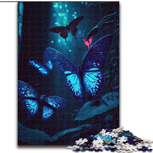 Schmetterlings-Puzzle mit 1000 Teilen für Erwachsene, 1000 Teile, Heimdekoration, Familienspaß, ab 14 Jahren (Größe 50x75cm) von WGLINGX