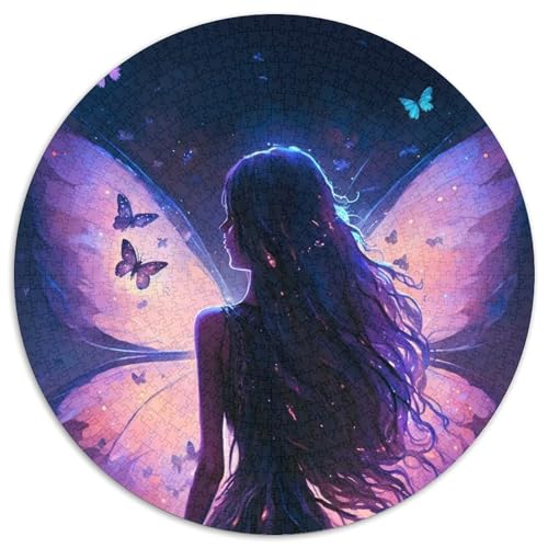 Schmetterlingsfee-Puzzle für Erwachsene, 1000-teiliges Puzzle für Erwachsene, Eltern, Partner, Freunde – ab 14 Jahren (67,5x67,5cm) von WGLINGX