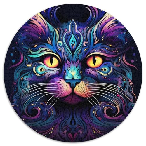 Schwarze Katze, Papierpuzzle für Erwachsene, 1000-teiliges Denkspiel für Teenager, 67,5 x 67,5 cm Schwarze Katze, Papierpuzzle für Erwachsene, 1000-teiliges Denkspiel für Teenager, 67,5 x 67,5 cm von WGLINGX