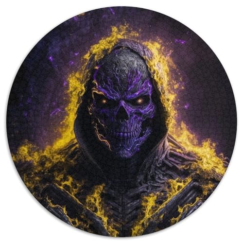 Skelett auf Feuer Puzzle für Erwachsene 1000 Teile Papierpuzzles Teenager Stressabbau Cooles einzigartiges Geschenk für die Familie 1000 Stück (67,5x67,5cm) von WGLINGX