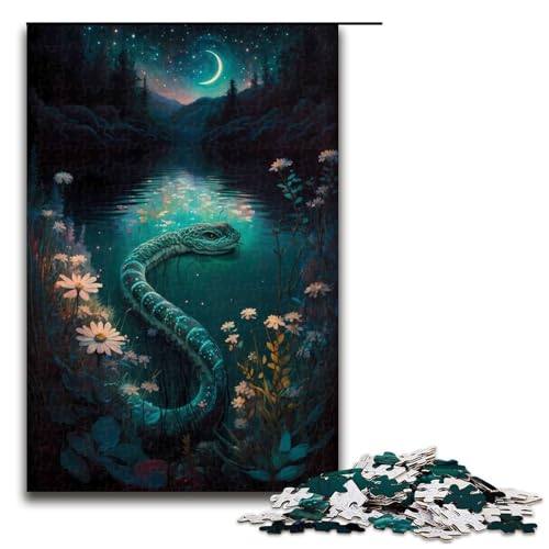 Snake Fable Puzzle für Erwachsene, 1000 Teile, Lernspiel, Herausforderungsspielzeug, einzigartige Heimdekoration und Geschenke (Größe 50 x 75 cm) von WGLINGX