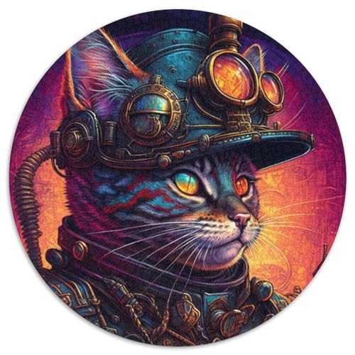 Steampunk-Katzen-Papierpuzzle für Erwachsene, 1000-teiliges Denkspiel für Teenager, 67,5 x 67,5 cm Steampunk-Katzen-Papierpuzzle für Erwachsene, 1000-teiliges Denkspiel für Teenager, 67,5 x 67,5 cm von WGLINGX