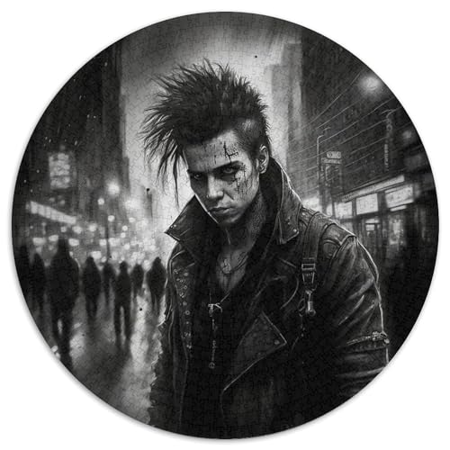 Street-Punk-Puzzle, 1000 Teile, Puzzle für Erwachsene, Weihnachten, Halloween, Ostern, Neujahr (67,5x67,5cm) von WGLINGX
