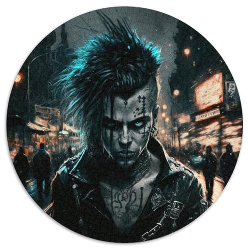 Street-Punk-Puzzle, 1000 Teile, Puzzle für Erwachsene, Weihnachten, Halloween, Ostern, Neujahr (67,5x67,5cm) von WGLINGX