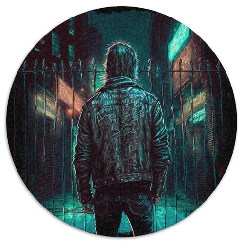 Street-Punk-Puzzle, 1000 Teile, Puzzle für Erwachsene, Weihnachten, Halloween, Ostern, Neujahr (67,5x67,5cm) von WGLINGX