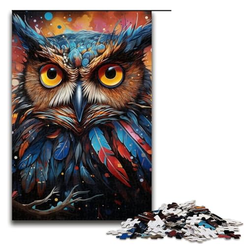 Tier-Eulen-Puzzle, 1000 Teile, für Erwachsene. EIN Kunstwerk für Teenager ab 14 Jahren, 75 x 50 cm Tier-Eulen-Puzzle, 1000 Teile, für Erwachsene. EIN Kunstwerk für Teenager ab 14 Jahren, 75 x 50 cm von WGLINGX