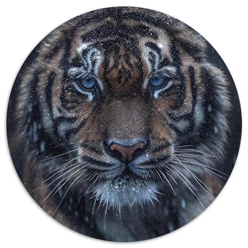 Tiger-Puzzle aus Pappe, rund, 1000 Teile, Puzzle für Erwachsene, anspruchsvolles Denkspiel für Teenager, unterhaltsames interaktives Spiel für die ganze Familie 67,5 x 67,5 cm Tiger-Puzzle aus Pappe, rund, 1000 Teile, Puzzle für Erwachsene, anspruchsvolles Denkspiel für Teenager, unterhaltsames interaktives Spiel für die ganze Familie 67,5 x 67,5 cm von WGLINGX