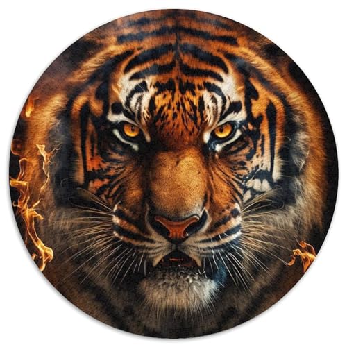 Tiger-Puzzle aus Pappe, rund, 1000 Teile, Puzzle für Erwachsene, anspruchsvolles Denkspiel für Teenager, unterhaltsames interaktives Spiel für die ganze Familie 67,5 x 67,5 cm Tiger-Puzzle aus Pappe, rund, 1000 Teile, Puzzle für Erwachsene, anspruchsvolles Denkspiel für Teenager, unterhaltsames interaktives Spiel für die ganze Familie 67,5 x 67,5 cm von WGLINGX