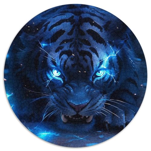 Tiger-Puzzle aus Pappe, rund, 1000 Teile, Puzzle für Erwachsene, anspruchsvolles Denkspiel für Teenager, unterhaltsames interaktives Spiel für die ganze Familie 67,5 x 67,5 cm Tiger-Puzzle aus Pappe, rund, 1000 Teile, Puzzle für Erwachsene, anspruchsvolles Denkspiel für Teenager, unterhaltsames interaktives Spiel für die ganze Familie 67,5 x 67,5 cm von WGLINGX