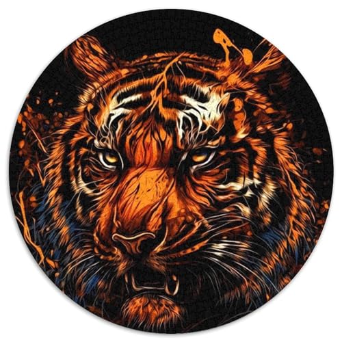 Tiger-Puzzle für Erwachsene, 1000-teiliges Puzzle für Erwachsene, anspruchsvolles Denkspiel, Familienaktivität, Heimdekoration, (67,5x67,5cm) von WGLINGX