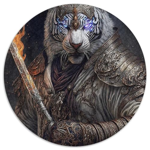 Tiger Warrior Rundes Puzzle aus Pappe mit 1000 Teilen für Erwachsene, anspruchsvolles Denkspiel für Teenager, unterhaltsames interaktives Spiel für die ganze Familie 67,5 x 67,5 cm Tiger Warrior Rundes Puzzle aus Pappe mit 1000 Teilen für Erwachsene, anspruchsvolles Denkspiel für Teenager, unterhaltsames interaktives Spiel für die ganze Familie 67,5 x 67,5 cm von WGLINGX