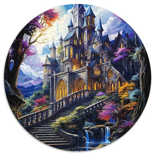 Traumschloss-Puzzle aus Papier, rund, 1000 Teile, Puzzle für Erwachsene, anspruchsvolles Denkspiel für Teenager, Spaß für den Spieleabend mit der Familie 67,5 x 67,5 cm Traumschloss-Puzzle aus Papier, rund, 1000 Teile, Puzzle für Erwachsene, anspruchsvolles Denkspiel für Teenager, Spaß für den Spieleabend mit der Familie 67,5 x 67,5 cm von WGLINGX