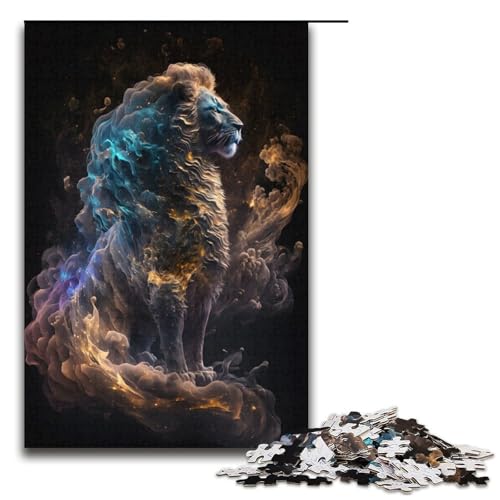 Unendliches Puzzle für Erwachsene mit 1000 Teilen „Stolz des Löwen“, schwieriges Puzzle, tolle Geschenke und Spielzeuge für Teenager ab 14 Jahren (Größe 38 x 26 cm) von WGLINGX