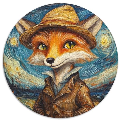 Van Gogh Fox Puzzle für Erwachsene, 1000 Teile, anspruchsvolle Puzzles, Spaß für die ganze Familie, Basteln, perfekt für Geburtstage, Feiertage (67,5x67,5cm) von WGLINGX