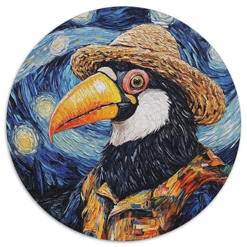 Van Gogh Papagei 1000-teiliges Puzzle für Erwachsene. Puzzles für Erwachsene, Spaß für Zuhause, Geburtstagsgeschenk, Reisegeschenk (67,5x67,5cm) von WGLINGX