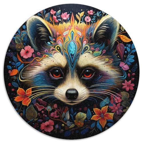 Waschbär mit Blumen, anspruchsvolle Puzzles für Erwachsene, 1000 Teile, interaktives Familienspiel, Gehirntraining, Lernspielzeug 67,5 x 67,5 cm Waschbär mit Blumen, anspruchsvolle Puzzles für Erwachsene, 1000 Teile, interaktives Familienspiel, Gehirntraining, Lernspielzeug 67,5 x 67,5 cm von WGLINGX