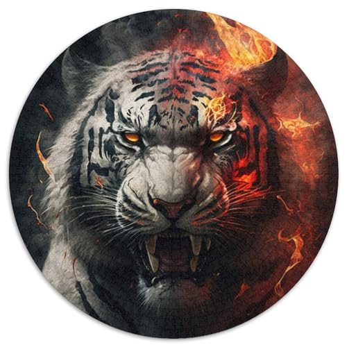 Weißer Tiger-Puzzle, 1000 Teile, Puzzle für Erwachsene, Weihnachten, Halloween, Ostern, Neujahr (67,5x67,5cm) von WGLINGX