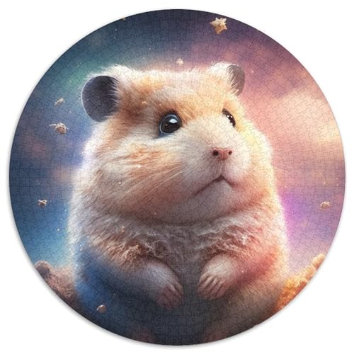 Weltraumhamster-Puzzle für Erwachsene, 1000-teiliges Puzzle für Erwachsene, Eltern, Partner, Freunde – ab 14 Jahren (67,5x67,5cm) von WGLINGX