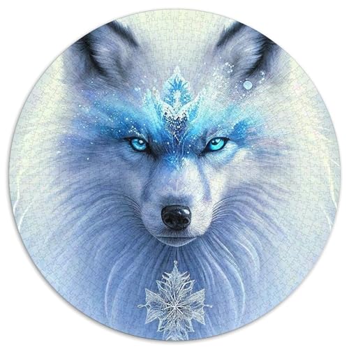 White Fox Rundes Kartonpuzzle mit 1000 Teilen für Erwachsene, anspruchsvolles Denkspiel für Teenager, unterhaltsames interaktives Spiel für die ganze Familie 67,5 x 67,5 cm White Fox Rundes Kartonpuzzle mit 1000 Teilen für Erwachsene, anspruchsvolles Denkspiel für Teenager, unterhaltsames interaktives Spiel für die ganze Familie 67,5 x 67,5 cm von WGLINGX
