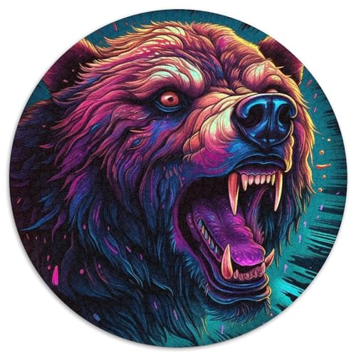 Wild Bear Rundes Papppuzzle mit 1000 Teilen für Erwachsene, anspruchsvolles Denkspiel für Teenager, unterhaltsames interaktives Spiel für die ganze Familie 67,5 x 67,5 cm Wild Bear Rundes Papppuzzle mit 1000 Teilen für Erwachsene, anspruchsvolles Denkspiel für Teenager, unterhaltsames interaktives Spiel für die ganze Familie 67,5 x 67,5 cm von WGLINGX
