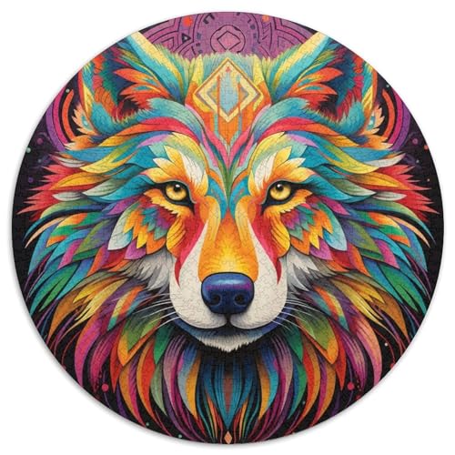 Wolf-Puzzle aus Pappe, rund, 1000 Teile, Puzzle für Erwachsene, anspruchsvolles Denkspiel für Teenager, unterhaltsames interaktives Spiel für die ganze Familie 67,5 x 67,5 cm Wolf-Puzzle aus Pappe, rund, 1000 Teile, Puzzle für Erwachsene, anspruchsvolles Denkspiel für Teenager, unterhaltsames interaktives Spiel für die ganze Familie 67,5 x 67,5 cm von WGLINGX