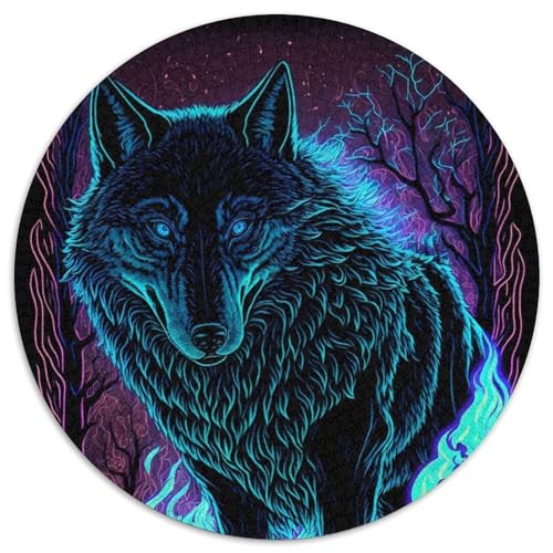 Wolf Spirit Puzzle, 1000 Teile, Puzzle für Erwachsene, Weihnachten, Halloween, Ostern, Neujahr (67,5x67,5cm) von WGLINGX
