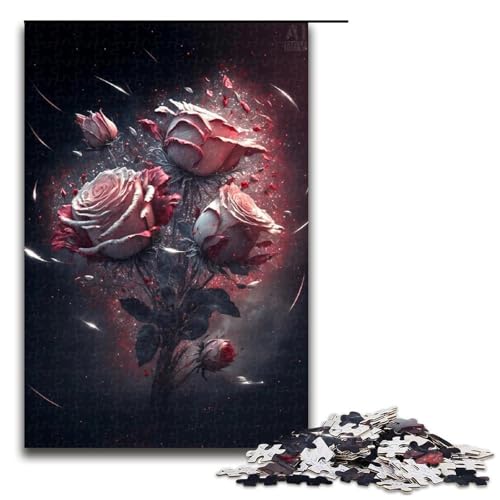 Wunderschönes Rosen-Puzzle für Erwachsene, 1000 Teile, jedes Teil ist einzigartig – anspruchsvolles, unterhaltsames Familienspiel, 50 x 75 cm Wunderschönes Rosen-Puzzle für Erwachsene, 1000 Teile, jedes Teil ist einzigartig – anspruchsvolles, unterhaltsames Familienspiel, 50 x 75 cm von WGLINGX