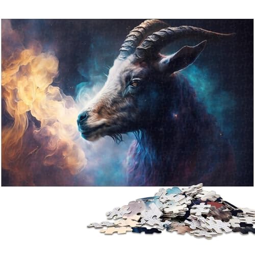 Ziegenpuzzle, 1000 Teile, Puzzle für Erwachsene, Geschenke, ideal für Teenager ab 14 Jahren (Größe 50 x 75 cm) von WGLINGX