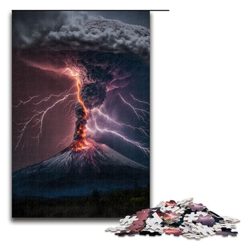 für Erwachsene, 1000-teiliges Puzzle, Berg Fuji, Japan, Puzzle für Erwachsene, Holzpuzzle, Familiendekoration (Größe 50 x 75 cm) von WGLINGX