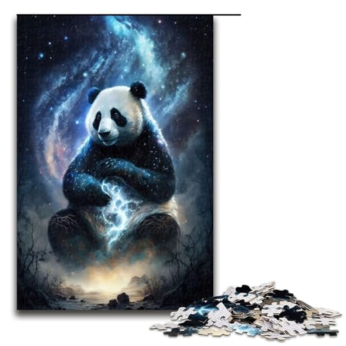 für Erwachsene, 1000-teiliges Puzzle, Geschenke im Panda-Kunststil, Puzzles für Erwachsene und Teenager, Holzpuzzle, tolles Geschenk (Größe 50 x 75 cm) von WGLINGX