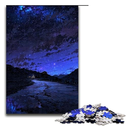 für Erwachsene, 1000-teiliges Puzzle im japanischen Stil, Geschenk, Holzpuzzle, Heimdekoration (Größe 50 x 75 cm) von WGLINGX