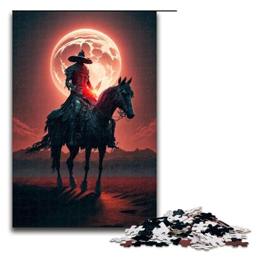 für Erwachsene 1000 Teile Puzzle Geschenke Blutmond Cowboy Puzzles für Teenager Holzpuzzle 19,69x29,53 Zoll für Erwachsene 1000 Teile Puzzle Geschenke Blutmond Cowboy Puzzles für Teenager Holzpuzzle 19,69x29,53 Zoll von WGLINGX